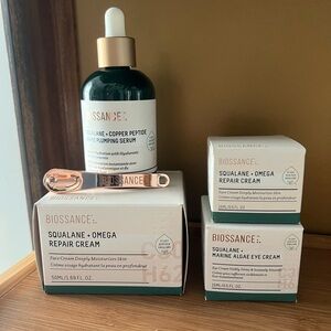 Biossance Squalene Omega Repair, Copper Peptide Serum, Algae Eye Cream Bundle